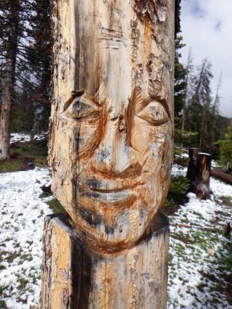 carved stump near Commisary Park